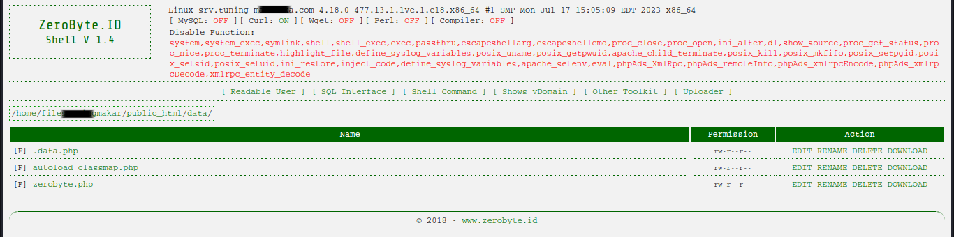 ZeroByte PHP Shell Download